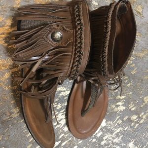 Naughty monkey leather high top sandal